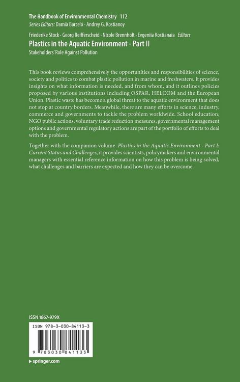 Produktbild: Plastics in the Aquatic Environment - Part II