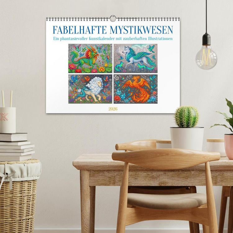 Produktbild: Fabelhafte Mystikwesen (Wandkalender 2026 DIN A3 quer), CALVENDO Monatskalender