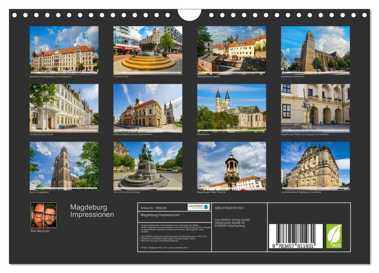 Produktbild: Magdeburg Impressionen (Wandkalender 2026 DIN A4 quer), CALVENDO Monatskalender