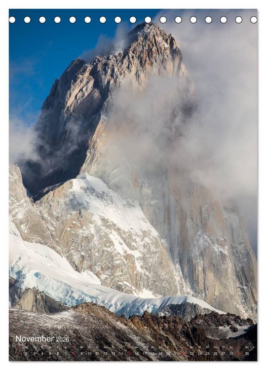 Produktbild: Majest&auml;tische Berge Cerro Fitzroy Patagonien (Tischkalender 2026 DIN A5 hoch), CALVENDO Monatskalender