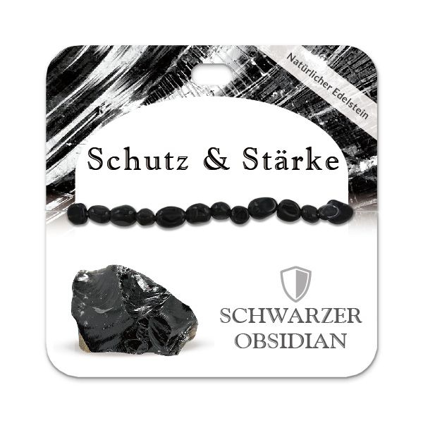 Produktbild: Schwarzer Obsidian Nugget Armband