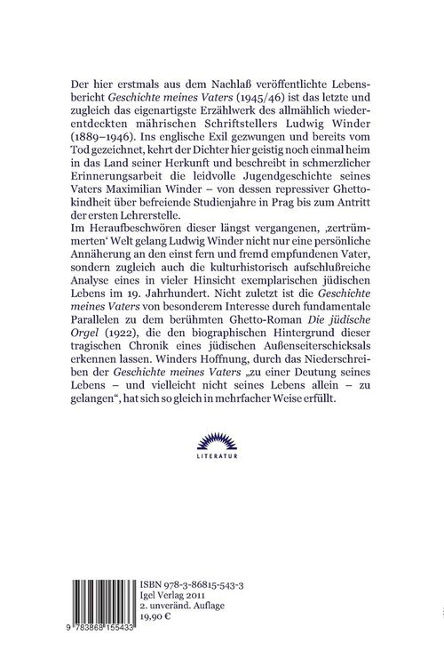 Produktbild: Ludwig Winder: Geschichte meines Vaters