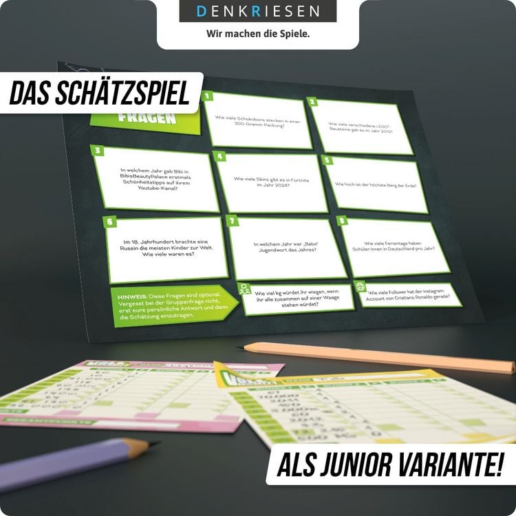 Produktbild: DENKRIESEN - VOLL VERSCH&Auml;TZT! Junior Edition - "Knapp daneben ist auch gewonnen."