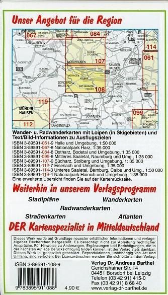 Produktbild: Naturpark Kyffh&auml;user, Sondershausen und Umgebung 1 : 35 000. Radwander-und Wanderkarte