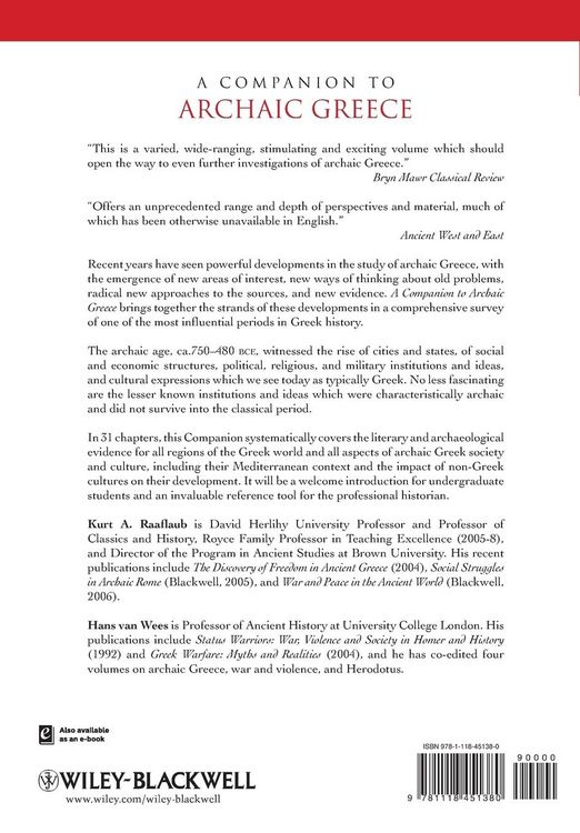 Produktbild: A Companion to Archaic Greece