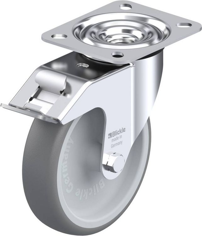 Produktbild: Blickle 605592 LE-TPA 127G-FI Lenkrolle mit Feststeller Rad-Durchmesser: 125 mm Tragf&auml;higkeit (max.): 125 kg 1 St.