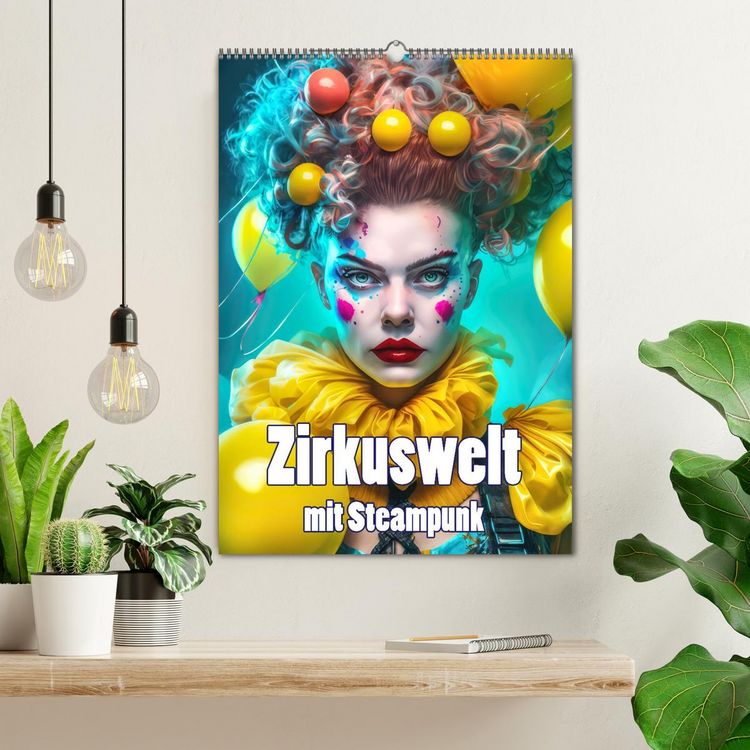 Produktbild: Zirkuswelt mit Steampunk (Wandkalender 2026 DIN A2 hoch), CALVENDO Monatskalender