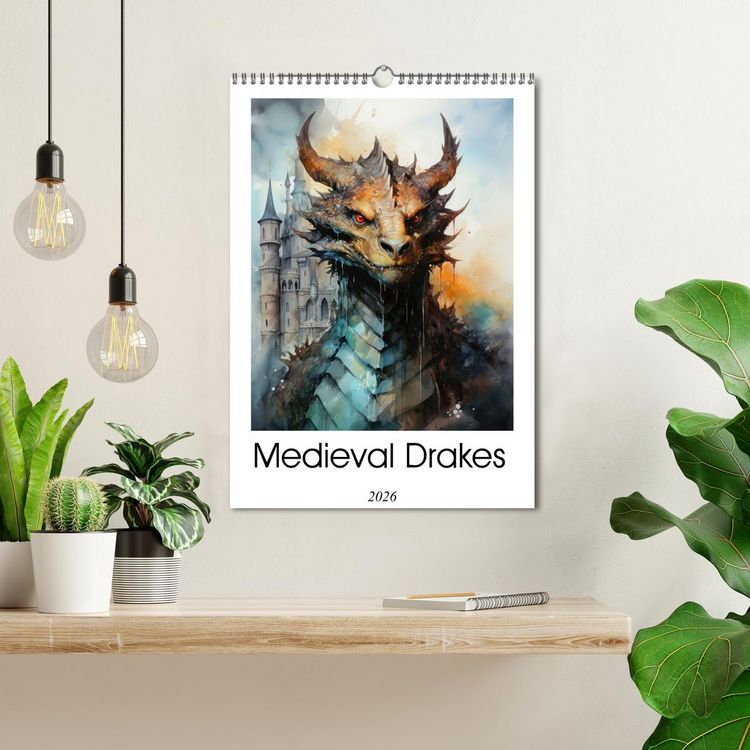 Produktbild: Medieval Drakes (Wall Calendar 2026 DIN A3 portrait), CALVENDO 12 Month Wall Calendar