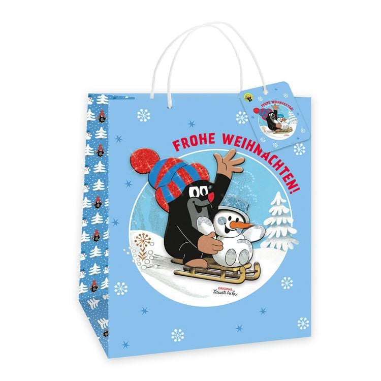 Produktbild: Tr&ouml;tsch Der kleine Maulwurf 3D-Geschenktasche Weihnachten gro&szlig;