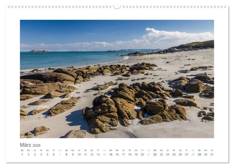 Produktbild: Bretagne - Zauber der C&ocirc;te de Granit Rose (Wandkalender 2026 DIN A2 quer), CALVENDO Monatskalender