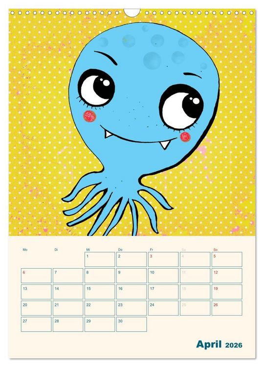 Produktbild: Kindliche Motive von Little Miss Arty - Illustrationen! (Wandkalender 2026 DIN A3 hoch), CALVENDO Monatskalender