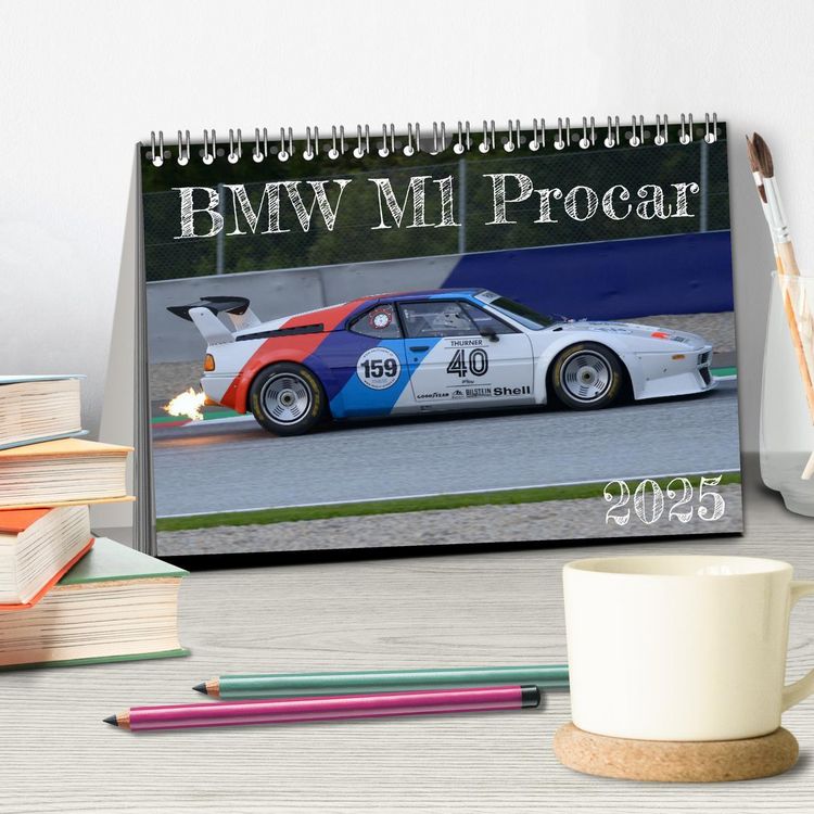 Produktbild: BMW M1 Procar (Tischkalender 2025 DIN A5 quer), CALVENDO Monatskalender