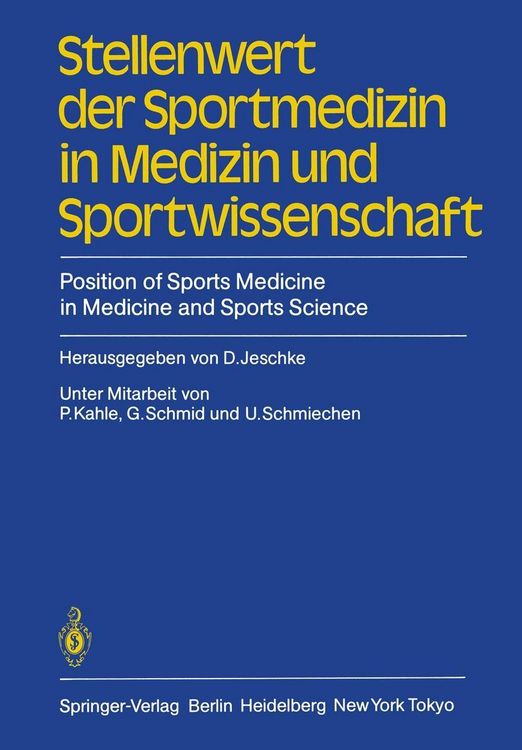Produktbild: Stellenwert der Sportmedizin in Medizin und Sportwissenschaft/Position of Sports Medicine in Medicine and Sports Science
