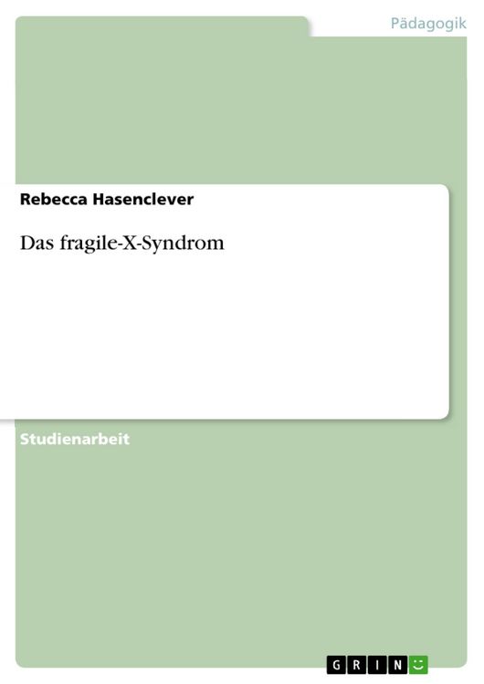 Produktbild: Das fragile-X-Syndrom
