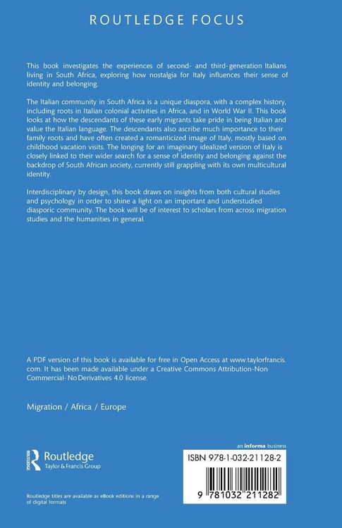 Produktbild: The Italian Diaspora in South Africa