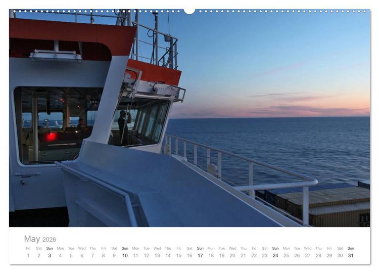 Produktbild: Fascination of Shipping On board around the world (High Quality Premium Wall Calendar 2026 DIN A2 landscape),CALVENDO 12 Month Wall Calendar