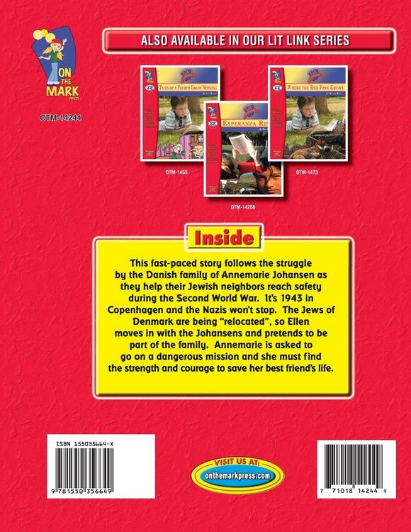Produktbild: Number the Stars, by Lois Lowry Lit Link Grades 4-6