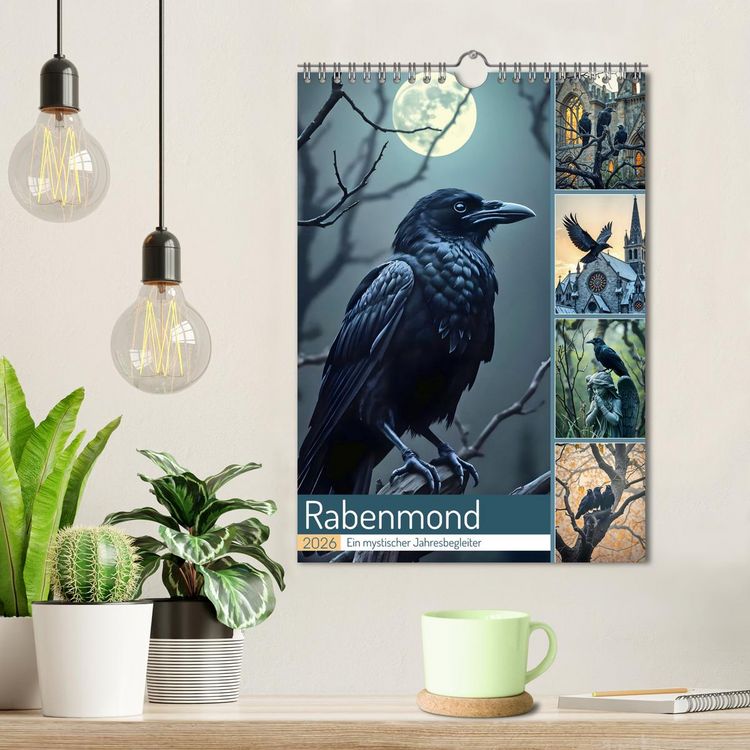 Produktbild: Rabenmond - Ein mystischer Jahresbegleiter (Wandkalender 2026 DIN A4 hoch), CALVENDO Monatskalender