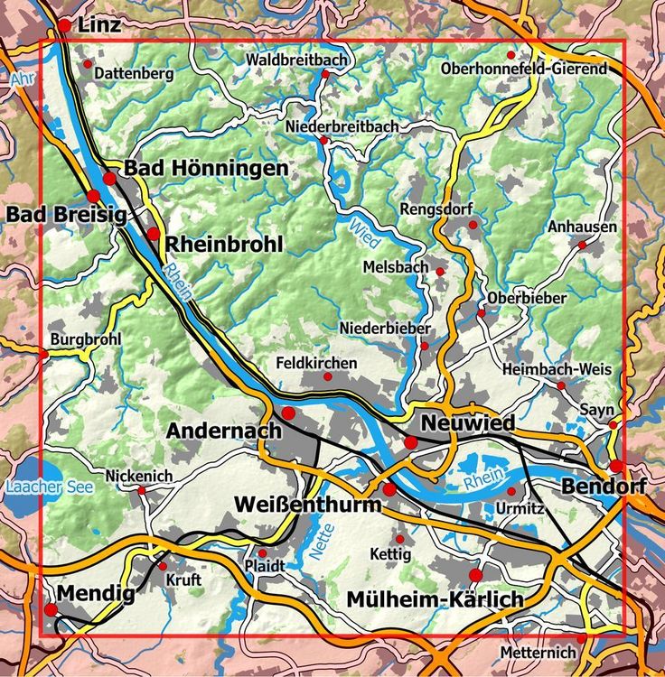 Produktbild: Rheinwandern 4 - Neuwied 1:25 000