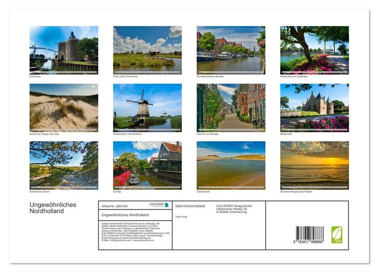 Produktbild: Ungew&ouml;hnliches Nordholland (Wandkalender 2026 DIN A3 quer), CALVENDO Monatskalender