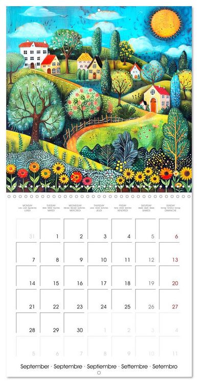 Produktbild: Naive Colorful Journey (Wall Calendar 2026 12 &times; 12 Inch) CALVENDO 12 Month Wall Calendar
