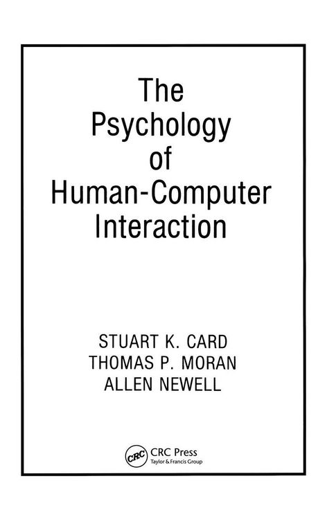 Produktbild: The Psychology of Human-Computer Interaction