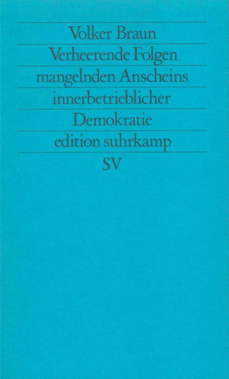 Produktbild: Verheerende Folge mangelnden Anscheins innerbetrieblicher Demokratie