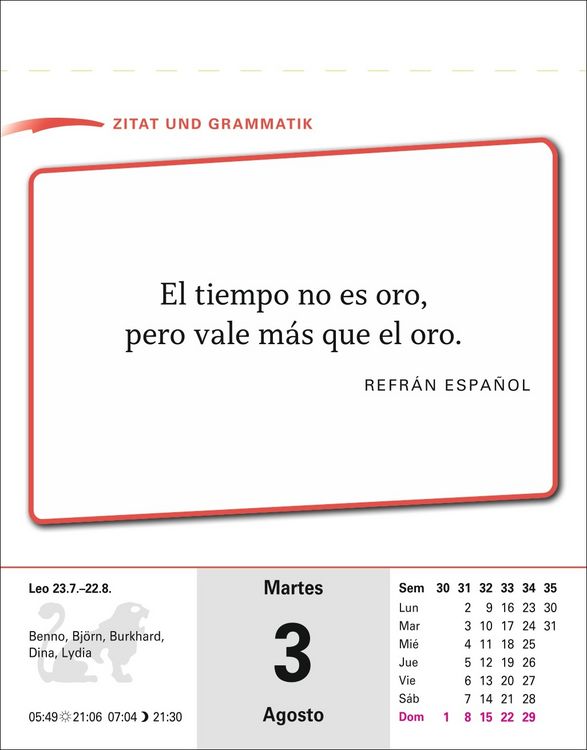 Produktbild: Spanisch Sprachkalender 2027 - Spanisch lernen leicht gemacht - Tagesabrei&szlig;kalender