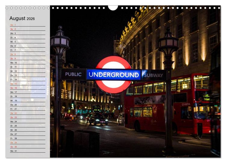 Produktbild: Wundervolles London (Wandkalender 2026 DIN A3 quer), CALVENDO Monatskalender