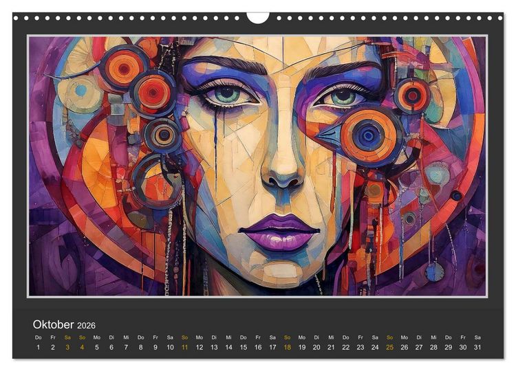 Produktbild: Frauenportr&auml;ts mit dekonstruktivem Ansatz (Wandkalender 2026 DIN A3 quer), CALVENDO Monatskalender