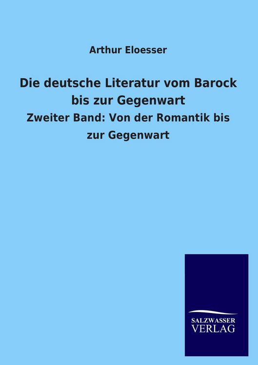 Produktbild: Die deutsche Literatur vom Barock bis zur Gegenwart