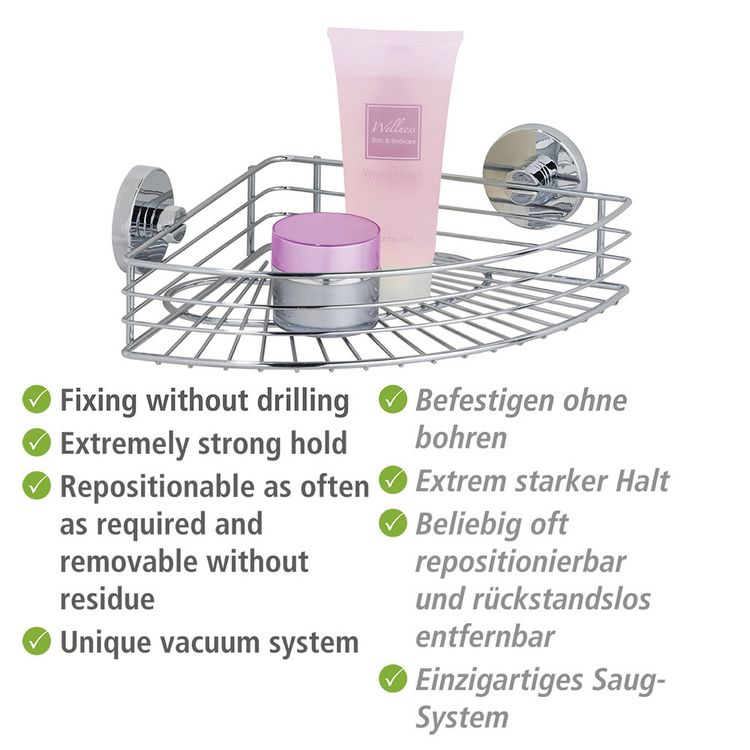 Produktbild: Vacuum-Loc&reg; Eckablage Mod. Bari, Befestigen ohne bohren