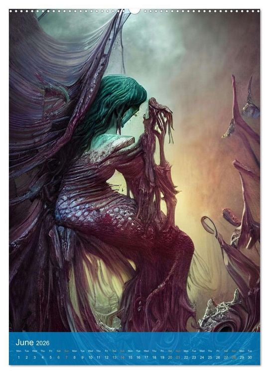 Produktbild: Sirens of the Undead Seas (Wall Calendar 2026 DIN A2 portrait), CALVENDO 12 Month Wall Calendar