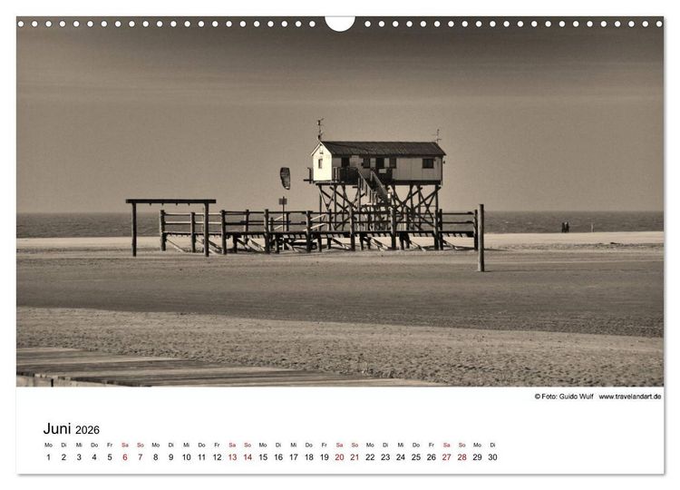 Produktbild: Sankt Peter-Ording. Ein Traum an der Nordsee (Wandkalender 2026 DIN A3 quer), CALVENDO Monatskalender