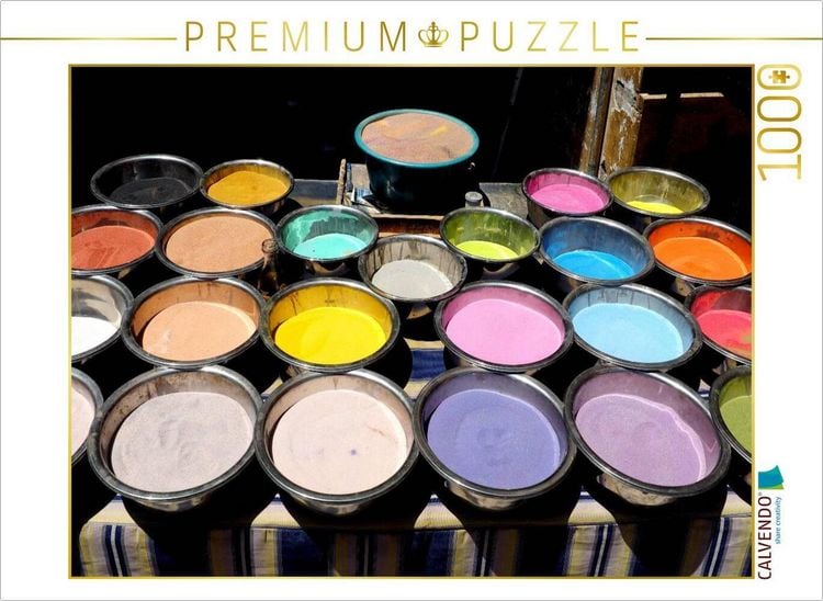 Produktbild: CALVENDO Puzzle Farbpulver | 1000 Teile Lege-Gr&ouml;&szlig;e 64x48cm Foto-Puzzle f&uuml;r gl&uuml;ckliche Stunden