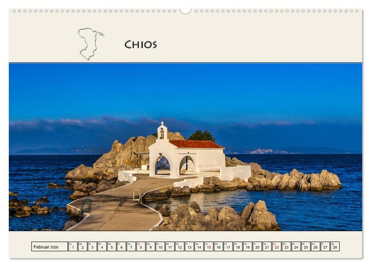 Produktbild: Reise durch die Griechische Inselwelt (Wandkalender 2026 DIN A2 quer), CALVENDO Monatskalender