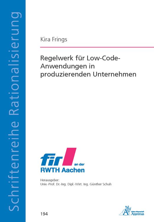 Produktbild: Regelwerk f&uuml;r Low-Code-Anwendungen in produzierenden Unternehmen