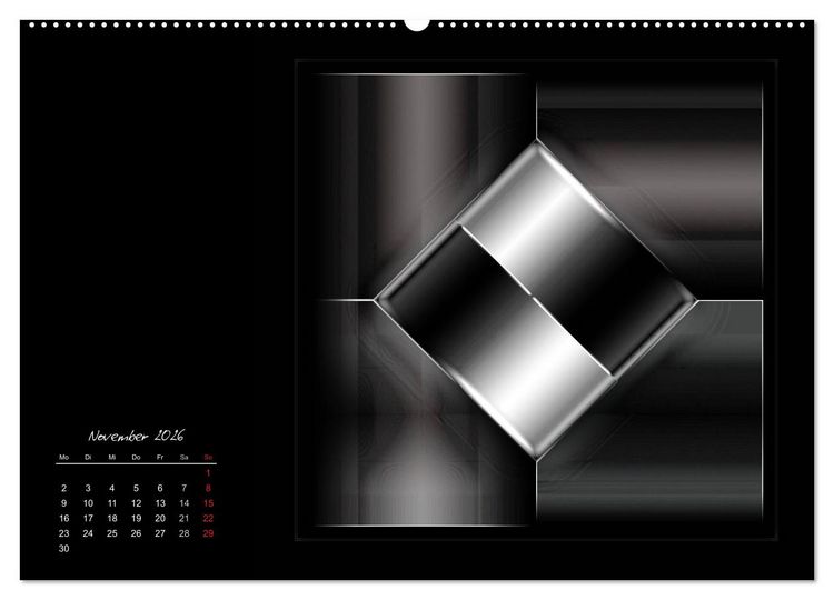 Produktbild: Schwarz trifft Wei&szlig; (Wandkalender 2026 DIN A2 quer), CALVENDO Monatskalender