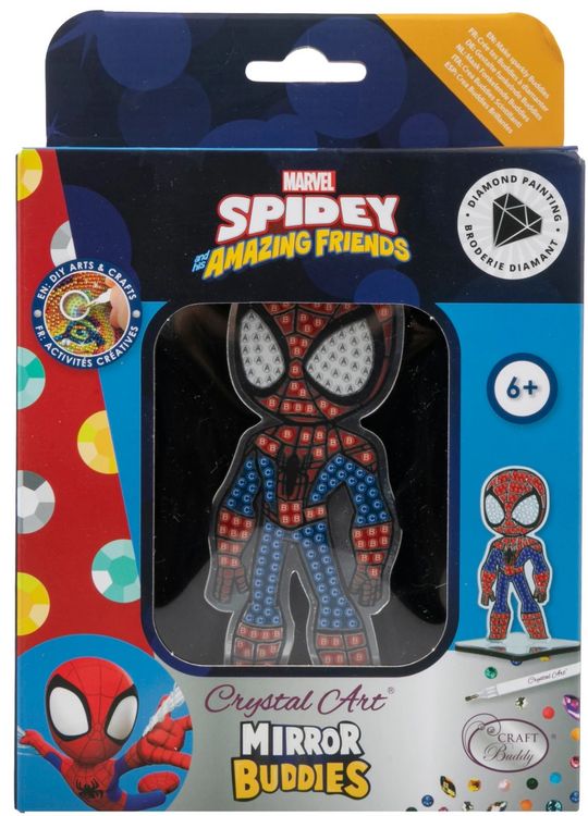 Produktbild: Craft Buddy CAPLB-31MCU007 - Crystal Art Mirror Buddies, Marvel, Spidey Amazing Friends, Diamond Painting