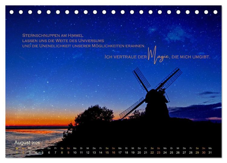 Produktbild: Vertraue! (Tischkalender 2026 DIN A5 quer), CALVENDO Monatskalender