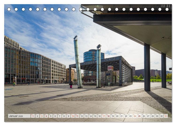 Produktbild: Berlin Stadtspaziergang (Tischkalender 2026 DIN A5 quer), CALVENDO Monatskalender