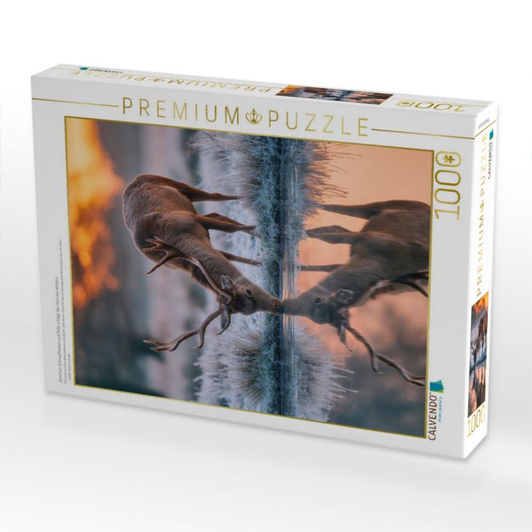 Produktbild: CALVENDO Puzzle Zwischen Schneeflocken und Stille schl&auml;gt das Herz des Winters | 1000 Teile Lege-Gr&ouml;&szlig;e 64x48cm Foto-Puzzle f&uuml;r gl&uuml;ckliche Stunden