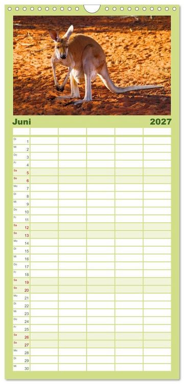 Produktbild: Familienplaner 2027 - Australien mit 5 Spalten (Wandkalender, 21 x 45 cm) CALVENDO