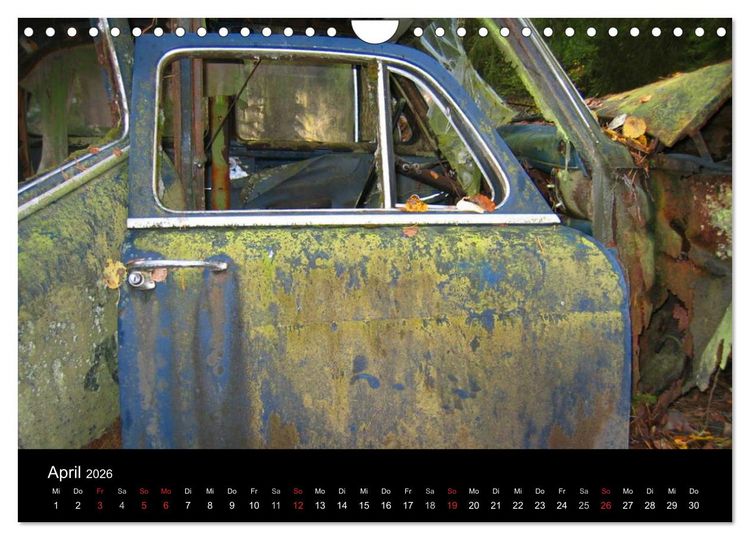 Produktbild: Schrottautos im Kyrk&ouml; Mosse (Wandkalender 2026 DIN A4 quer), CALVENDO Monatskalender