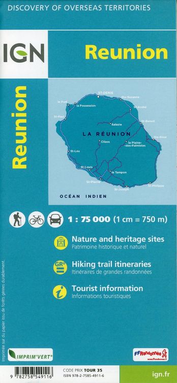 Produktbild: La R&eacute;union 1:75 000