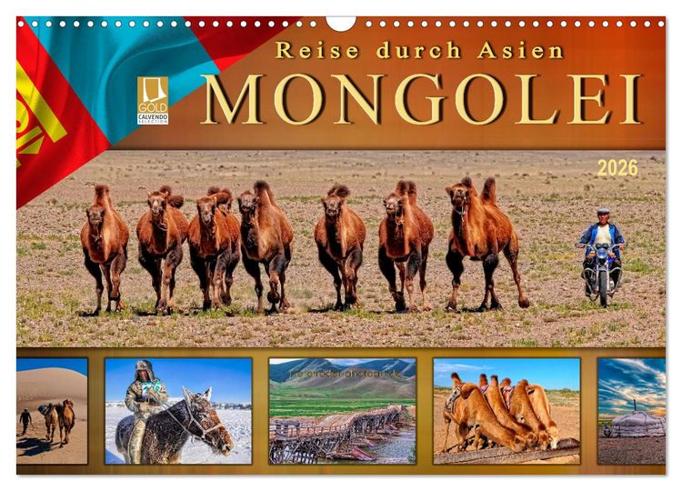 Produktbild: Reise durch Asien - Mongolei (Wandkalender 2026 DIN A3 quer), CALVENDO Monatskalender
