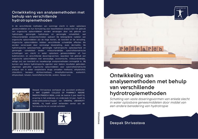 Produktbild: Ontwikkeling van analysemethoden met behulp van verschillende hydrotropiemethoden