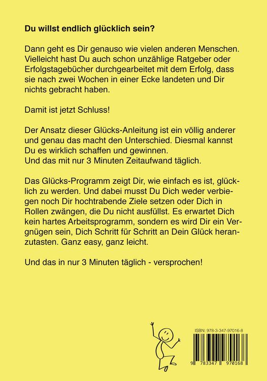Produktbild: Gl&uuml;ck in 3 Minuten - Das ultimative 3-Minuten-Programm zum Gl&uuml;cklichsein - Inklusive Gl&uuml;cks-Journal