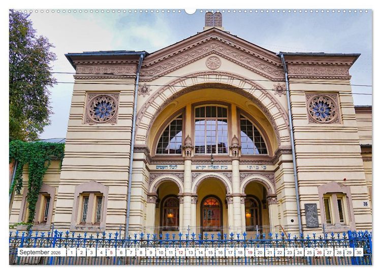Produktbild: Synagogen im Baltikum (hochwertiger Premium Wandkalender 2026 DIN A2 quer), Kunstdruck in Hochglanz