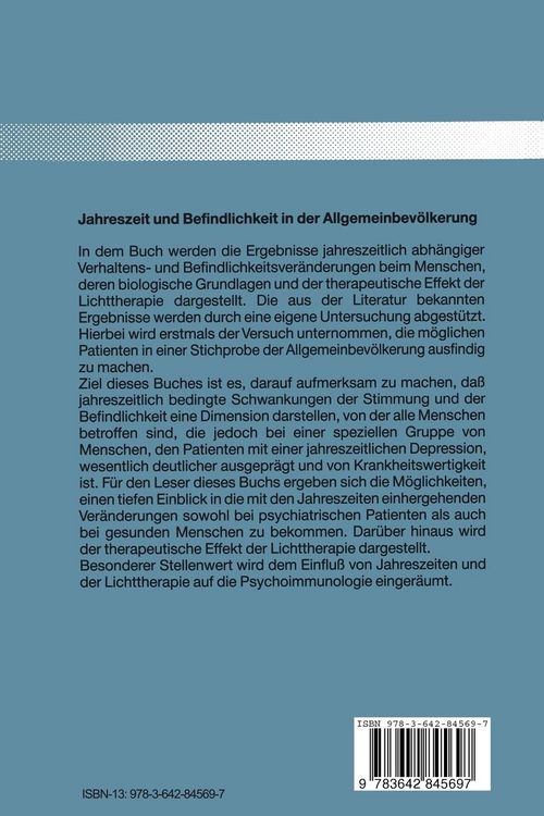 Produktbild: Jahreszeit und Befindlichkeit in der Allgemeinbev&ouml;lkerung